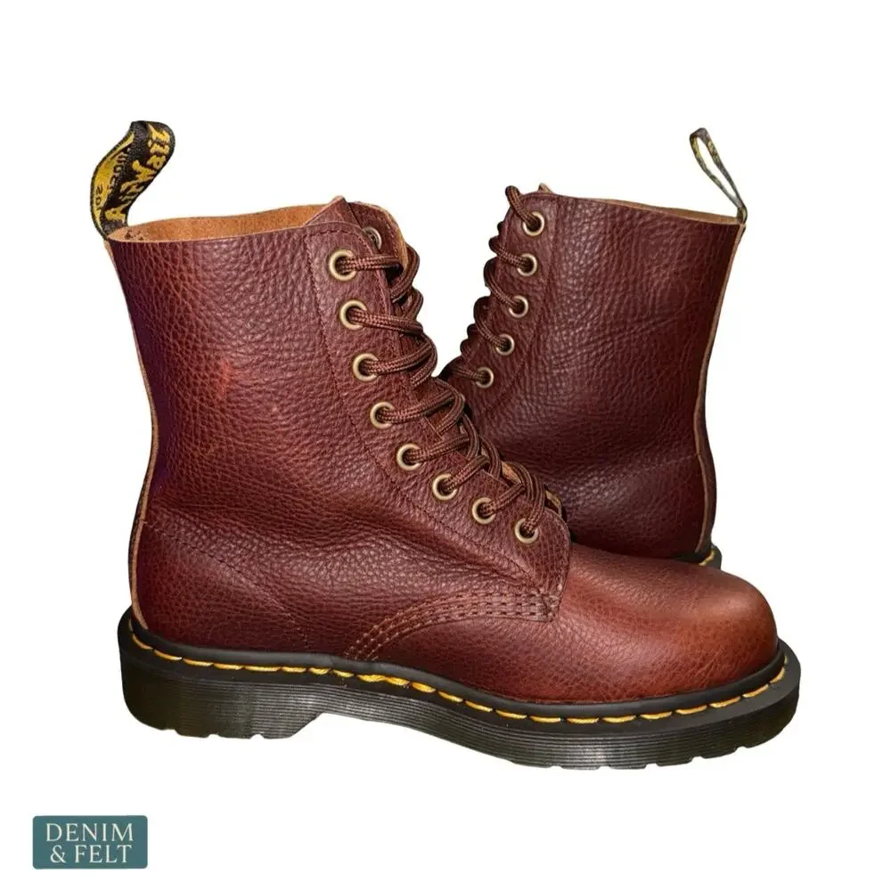 NEW Dr Martens 1460 Ambassador Leather Boots Brown Cashew Lace Up‎ Heritage